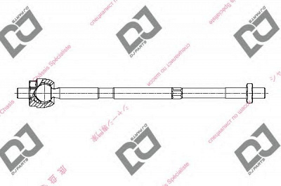 DJ PARTS dr1283 -  Осевой шарнир, рулевая тяга